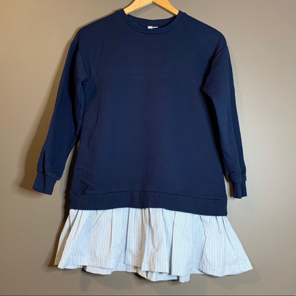ASOS navy sweater with cute trim